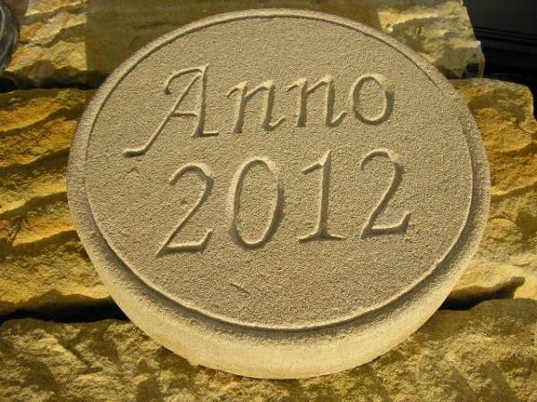 ANNO Stein, Anno 2012, Schlußstein, Jahresstein ANNO Stein, Anno 2012, Schlußstein, Jahresstein