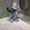 Sandsteinbrunnen mit Bronzefrosch