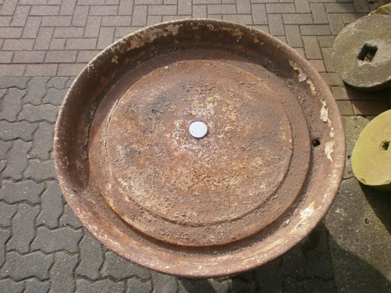 Taino Feuerschale Rund Dreibein Aufsatz-Schale Garten Outdoor Gusseisen